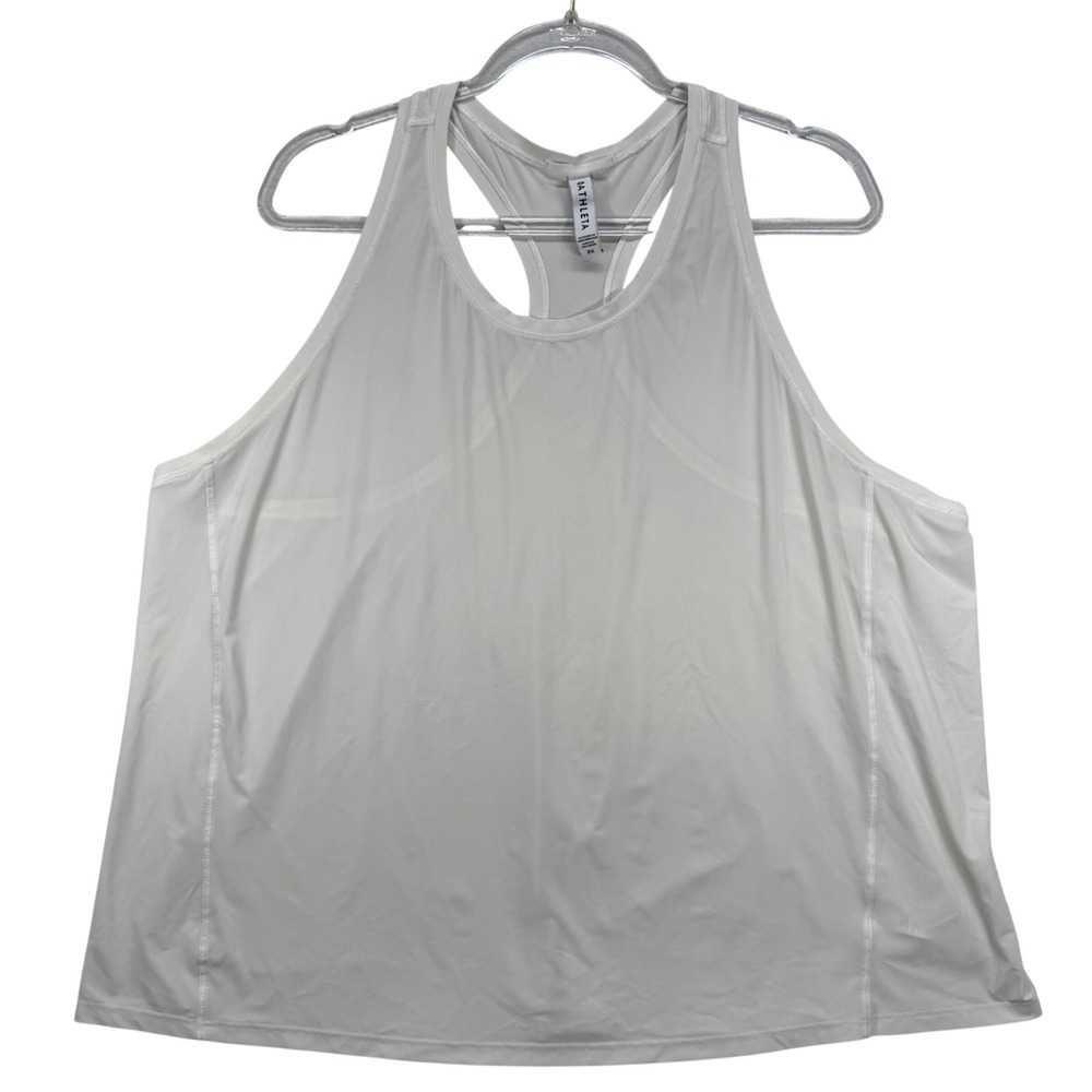 Athleta White Tank Top Racerback Breathable Athletic Sleeveless 2X